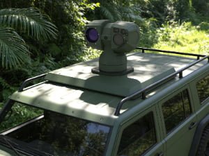 Multi-Sensor Thermal PTZ Camera with Laser Rangefinder and GPS for Outdoor Surveillance