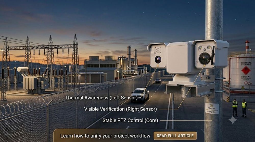 Dual-sensor thermal PTZ camera for industrial perimeter security