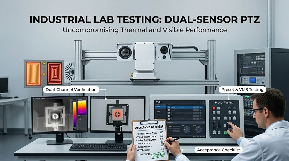 Thermal and visible field of view matching for a dual-sensor PTZ camera