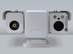 Front view of the JEC-PTU-720 compact high-speed dual-side pan-tilt unit for camera and sensor integration